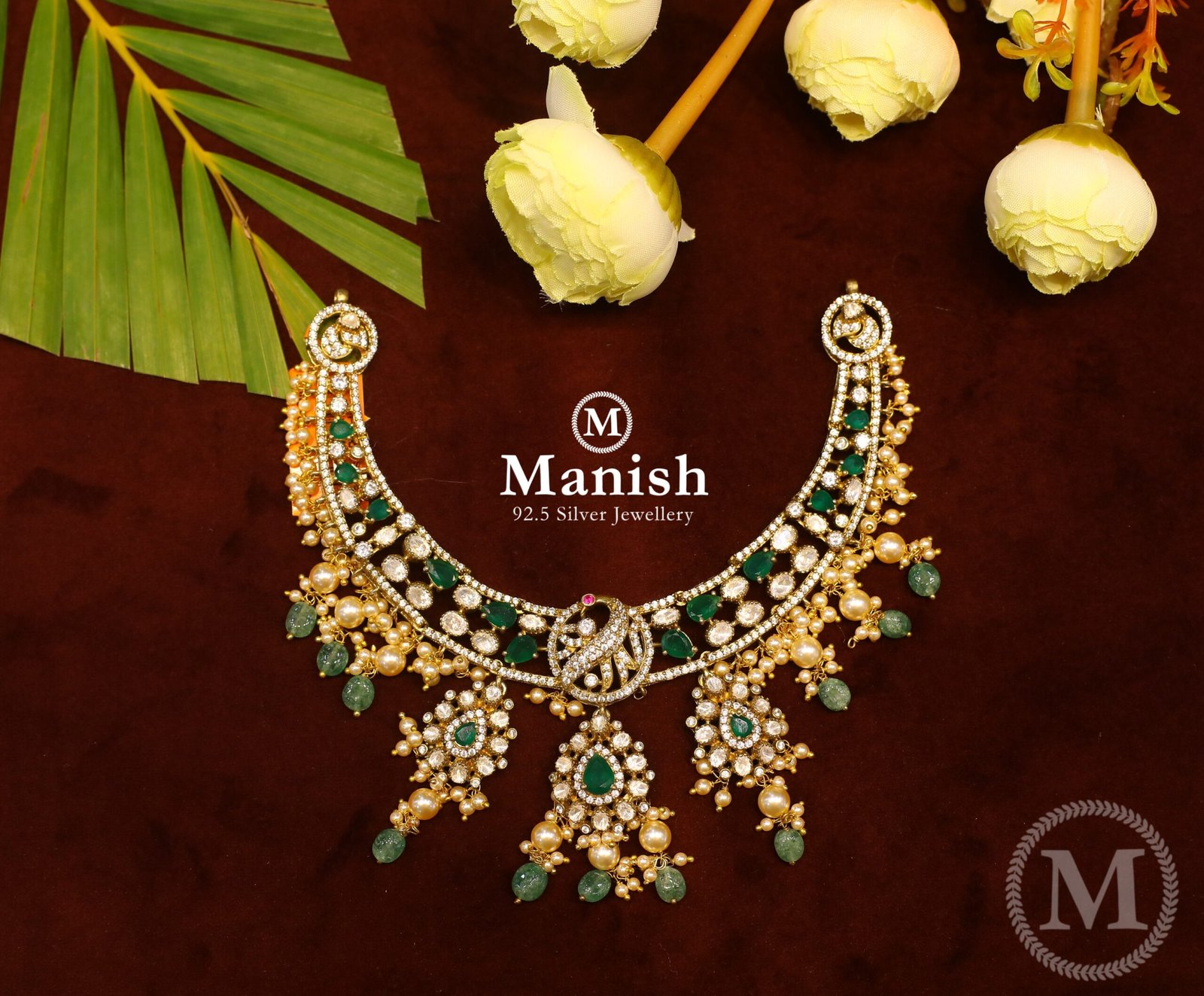 92.5 Silver Short Necklace - M0115