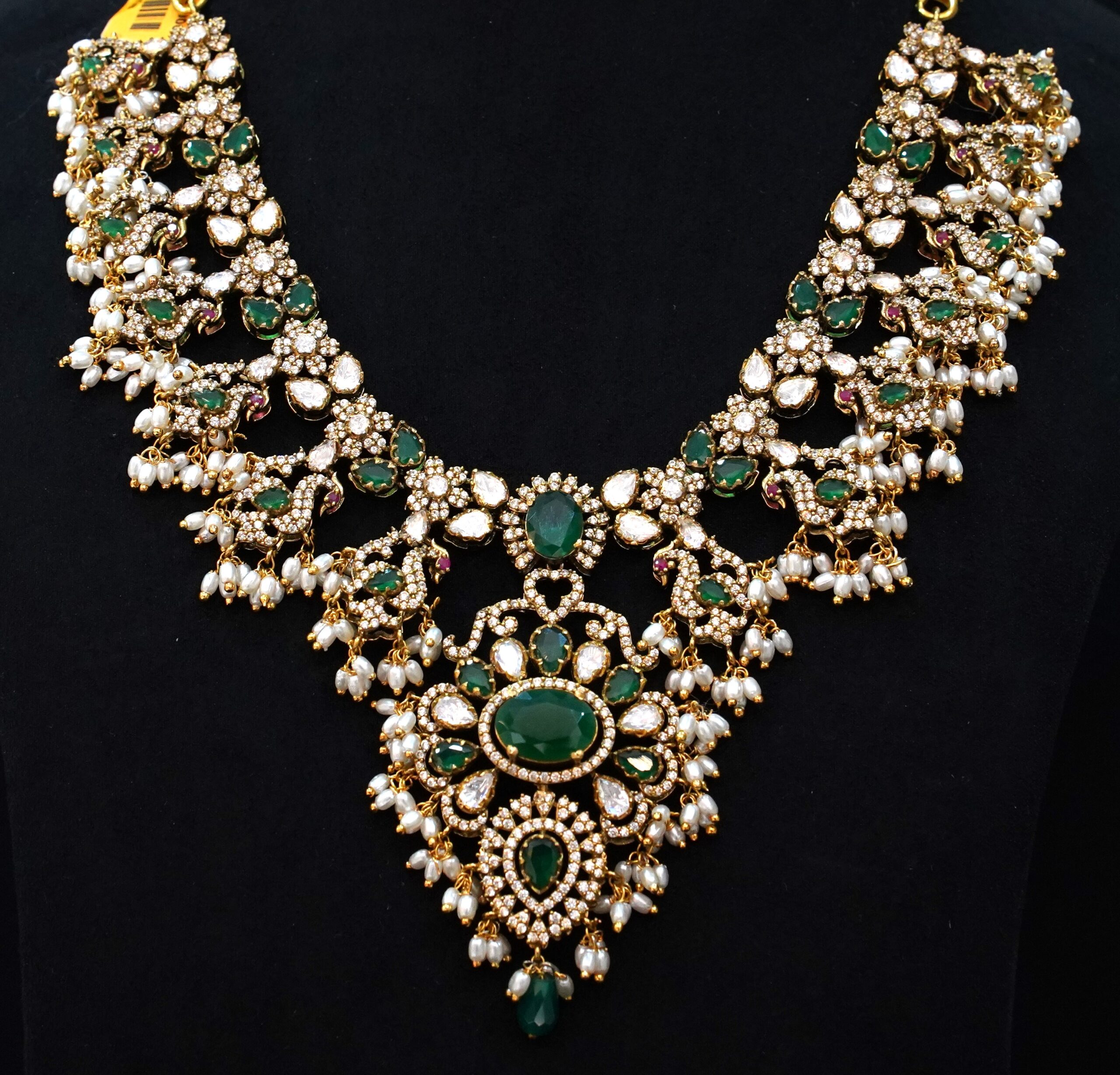 92.5 Silver Victorian Necklace-M0138