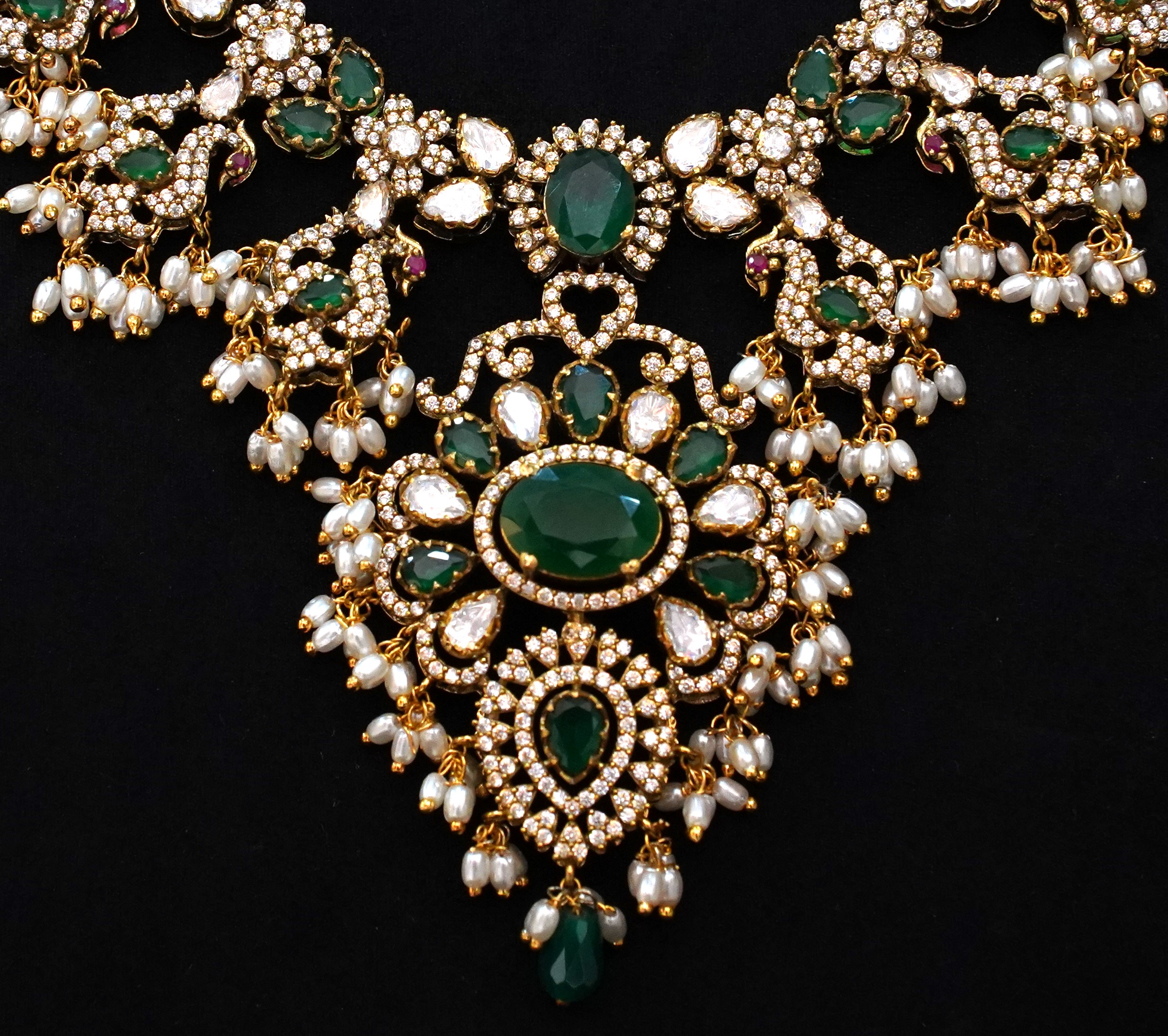 92.5 Silver Victorian Necklace-M0138 - Image 3