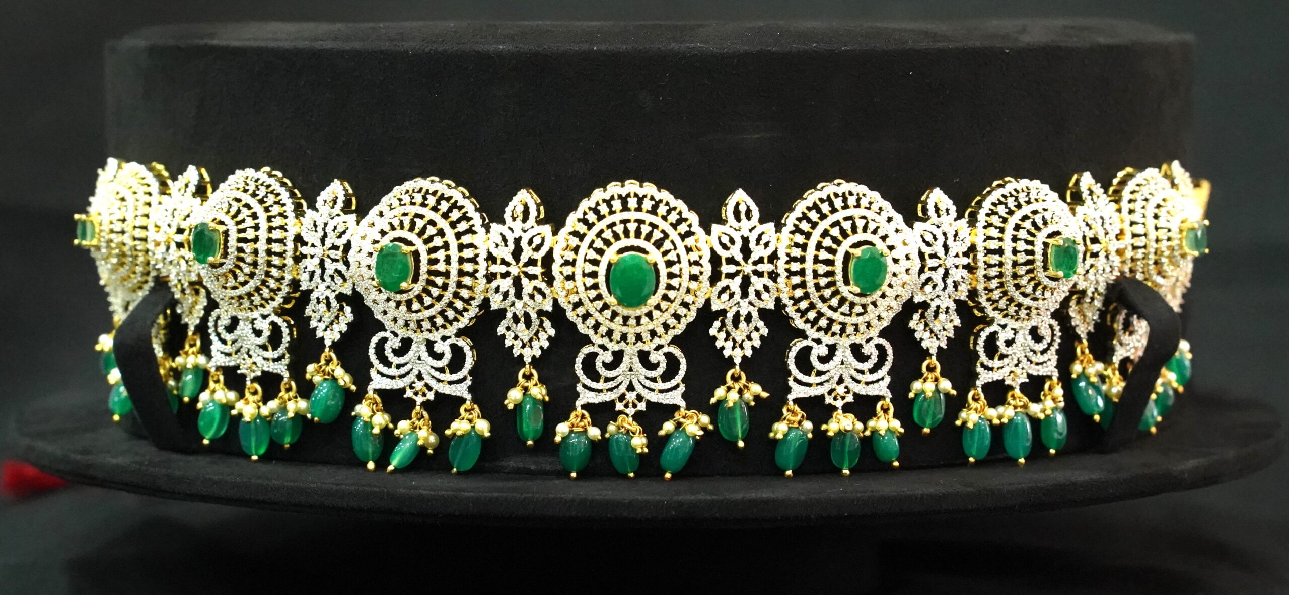 92.5 Silver Diamond Vaddanam -M0175