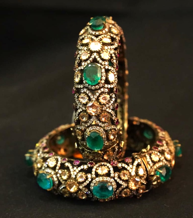 92.5 Silver Victorian Bangles -M0303