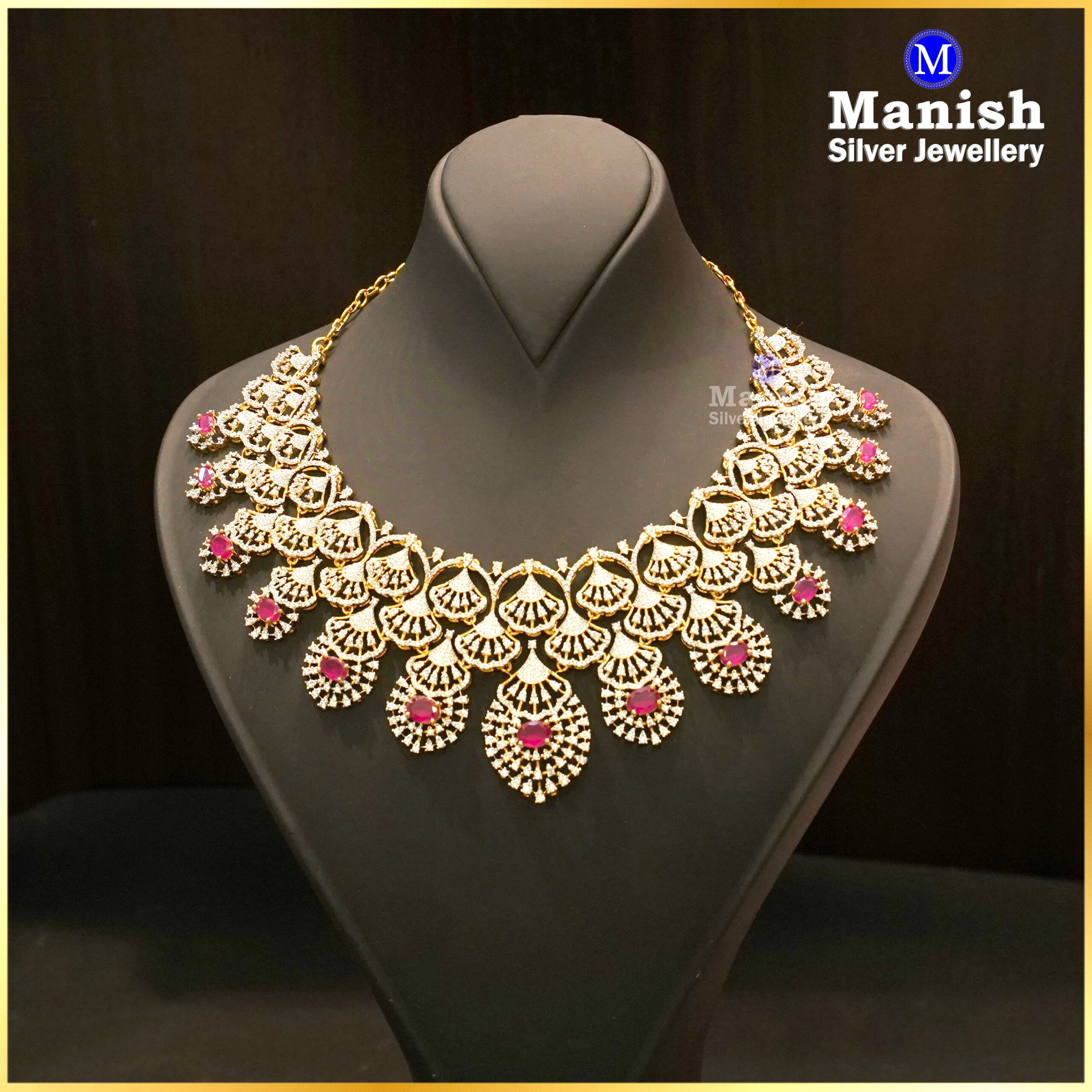 92.5 Silver Short Necklace M0325