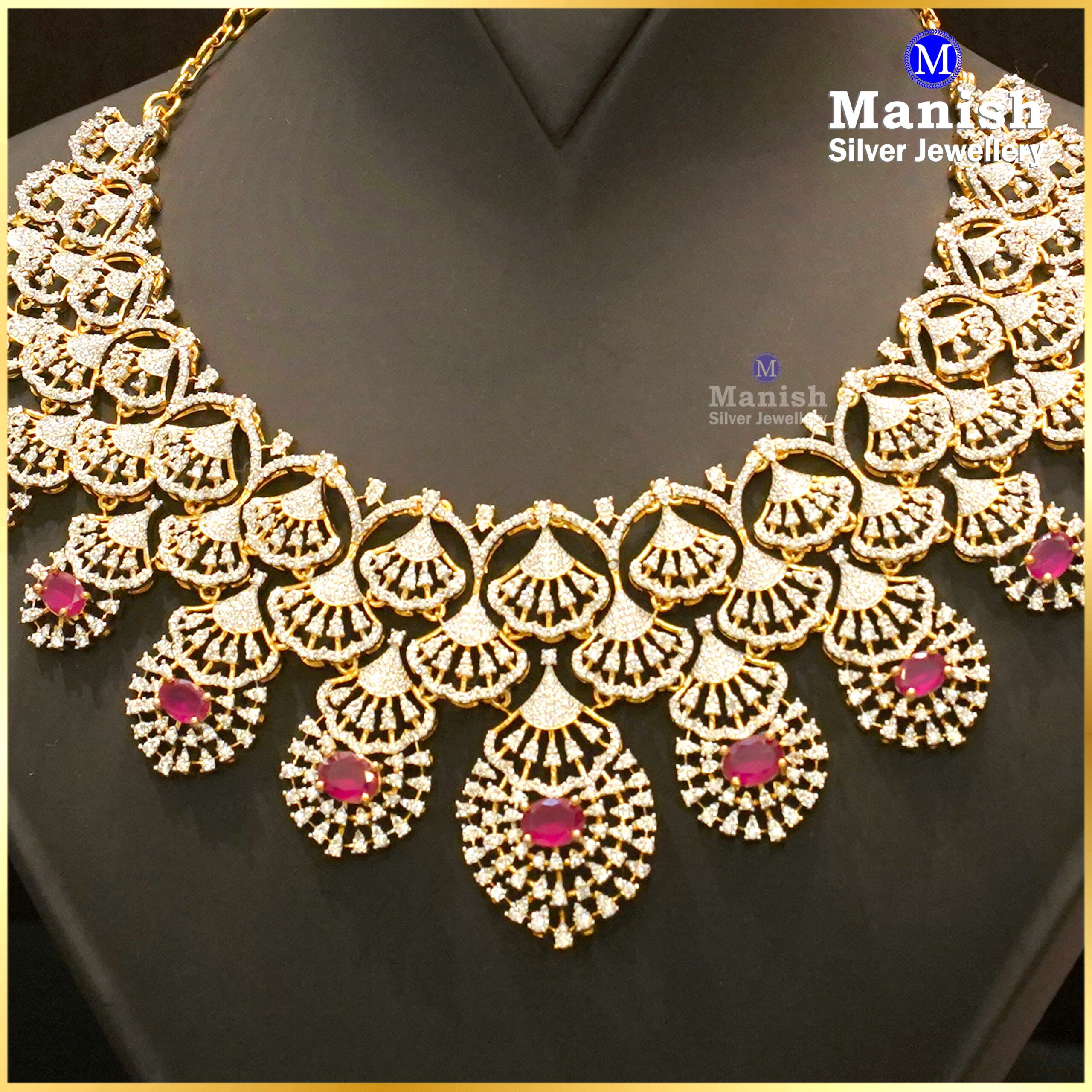 92.5 Silver Short Necklace M0325 - Image 2