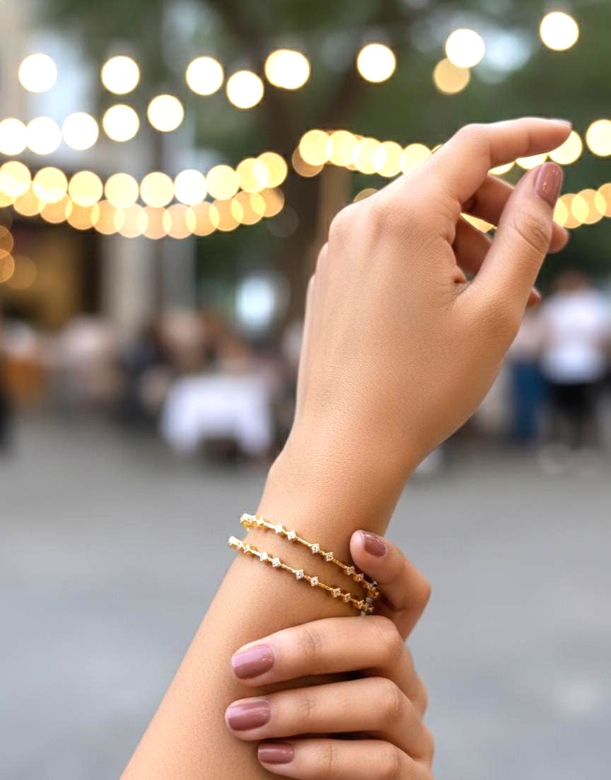 92.5 Silver Diamond-Cut Bangles M0390