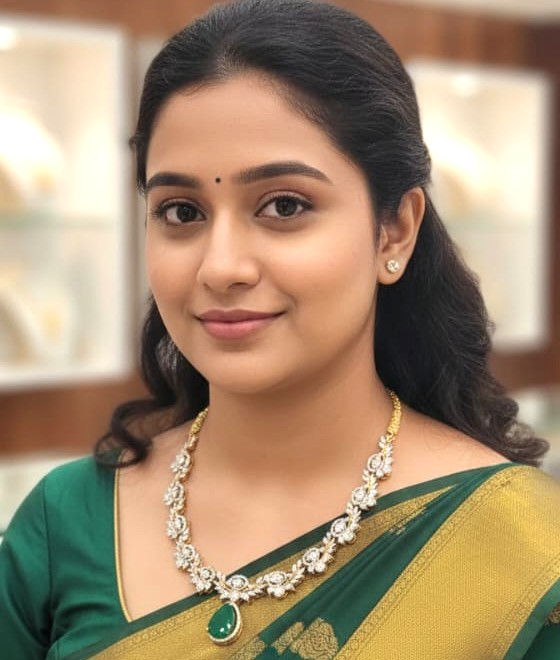 92.5 Silver CZ Short Necklace M0487