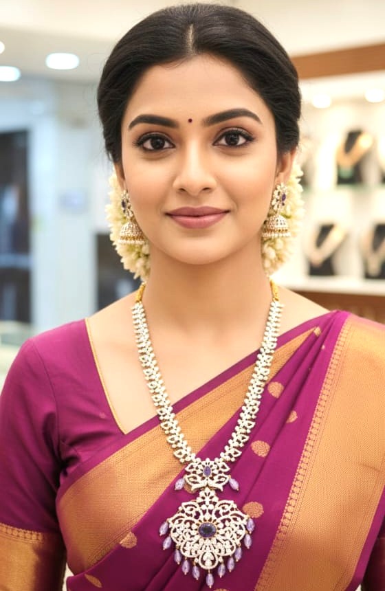 92.5 Silver Short Necklace M0488