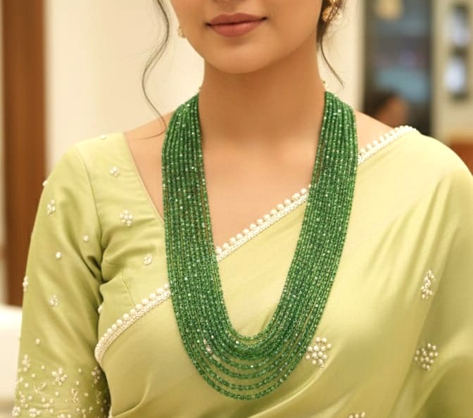 92.5 Silver CZ Beads Mala M0503