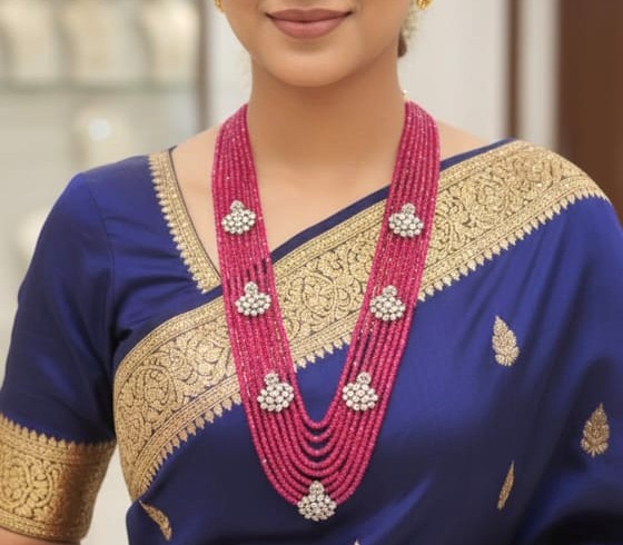 92.5 Silver Beads Mala M0496