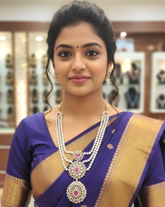 92.5 Silver Long Necklace M0482