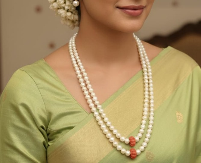 Real Pearls Mala M0506