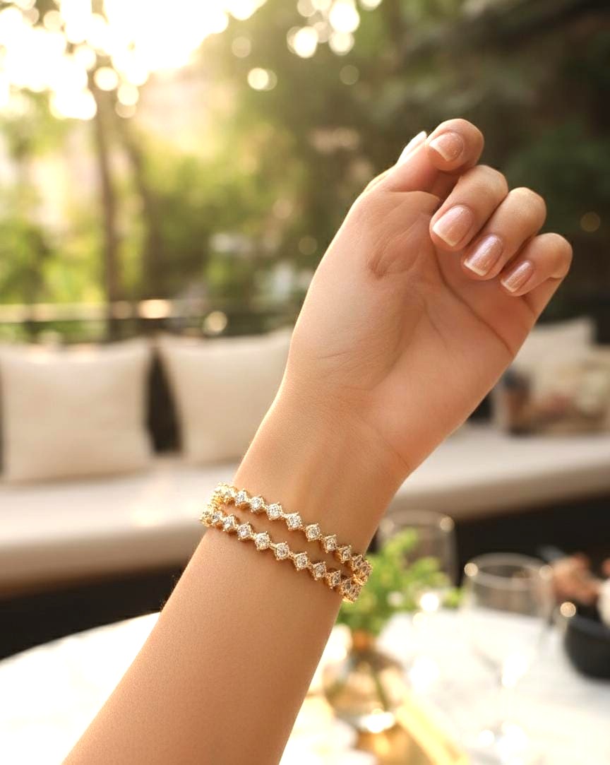 92.5 Silver Diamond-Cut Bangles M0392