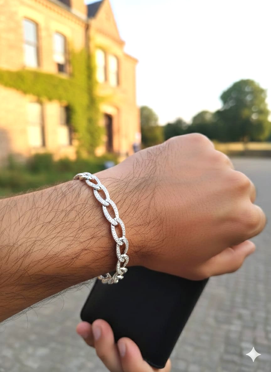 92.5 Silver Men’s Bracelet M0363