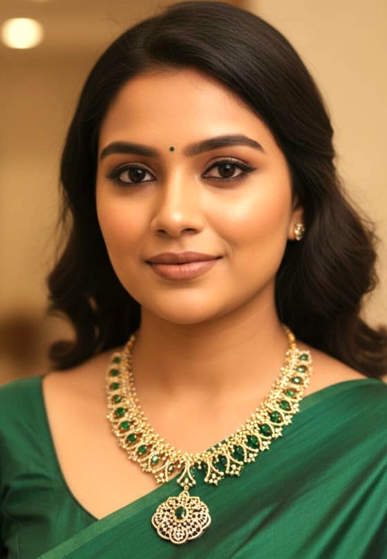 92.5 Silver CZ Short Necklace M0486