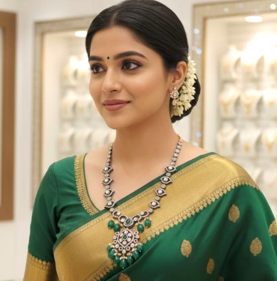 92.5 Silver Long Necklace-M0522